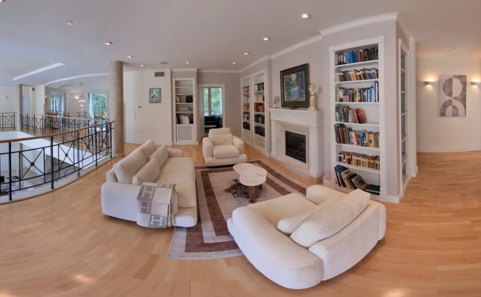 Library and lounge area