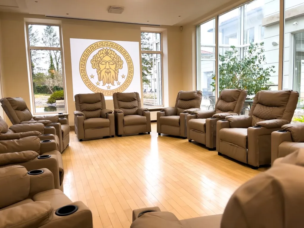 Group room with armchairs